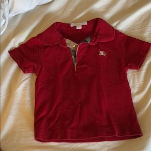 Red Burberry Polo - size 2Y